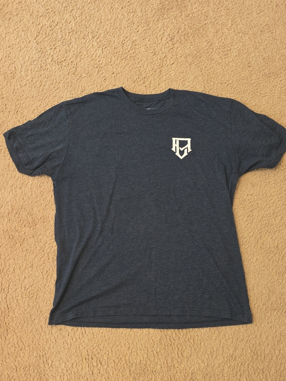Men's Dark Heather Navy Short Sleeve Graphic Tee